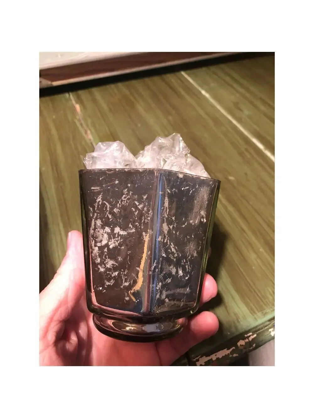 West Elm NEW Mercury Glass Hexagon Tealight Holders Set of 6